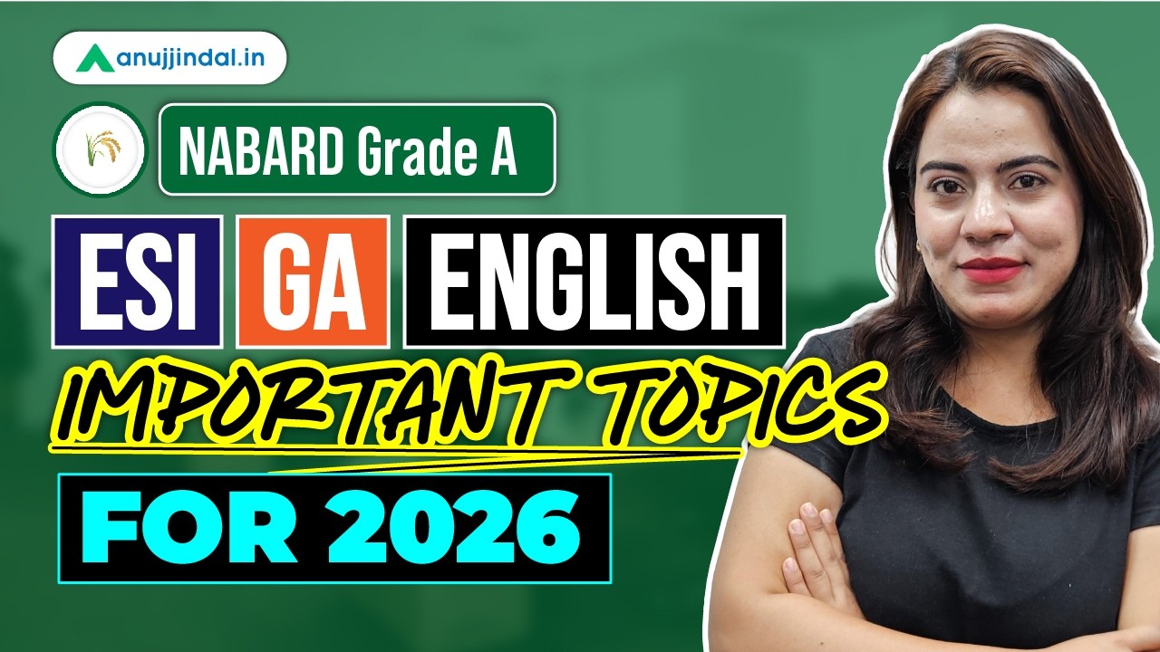 NABARD 2026: Important Topics | NABARD ARD | NABARD 2026 | NABARD Grade A PYQs | Anuj Jindal