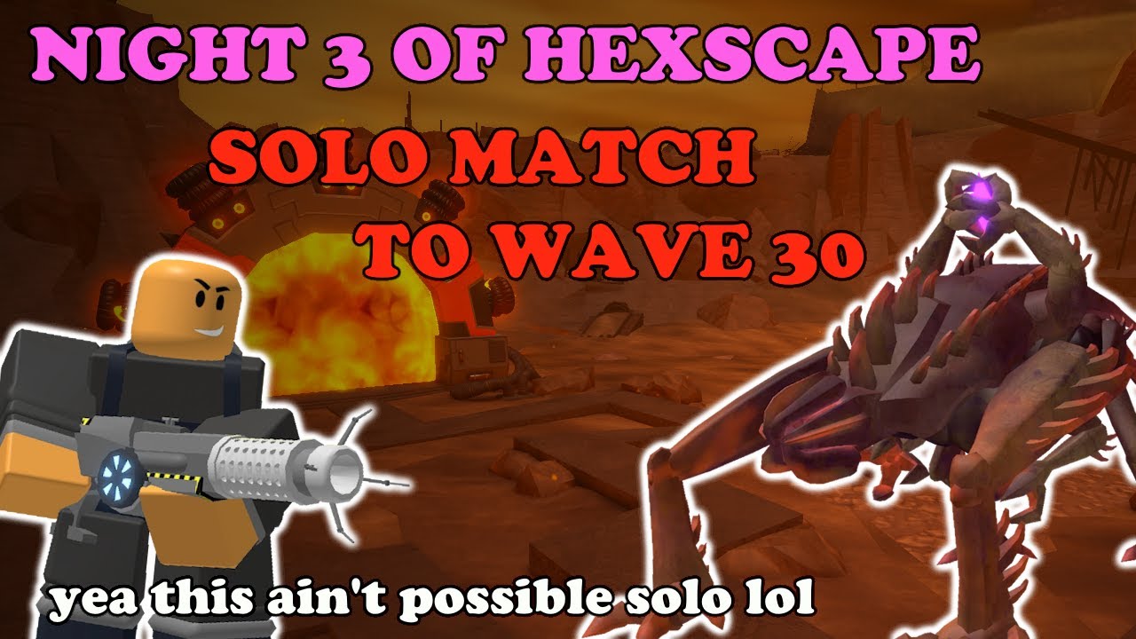 Solo NIGHT 3 HARD MODE To WAVE 30 || Tower Defense Simulator