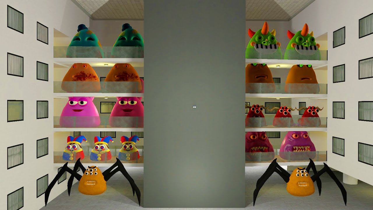 DESTROY ALL 3D NIGHTMARE POU BOU'S REVENGE FAMILY VS SCARY HORROR POU in Garry's Mod