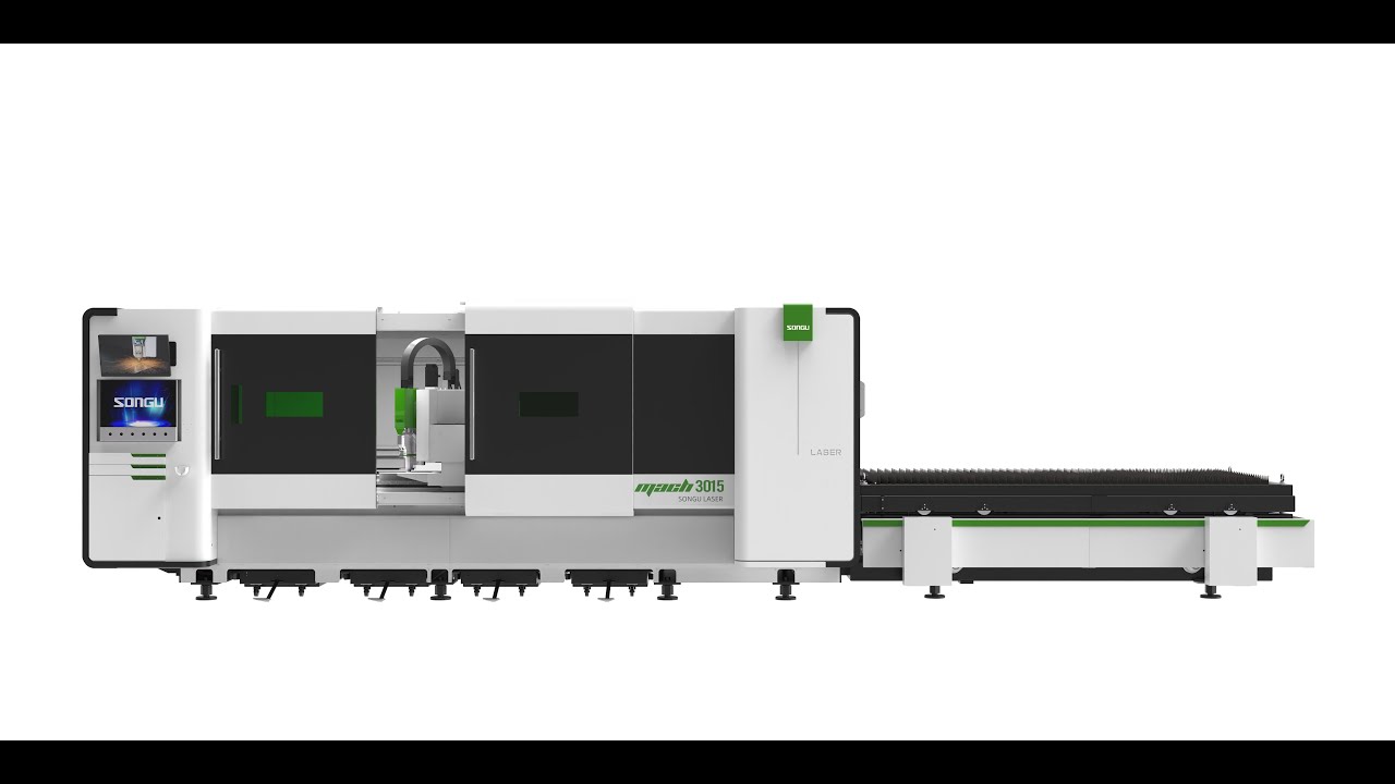 20KW Mixed Gas laser cutting MACH3015 A Songu Laser