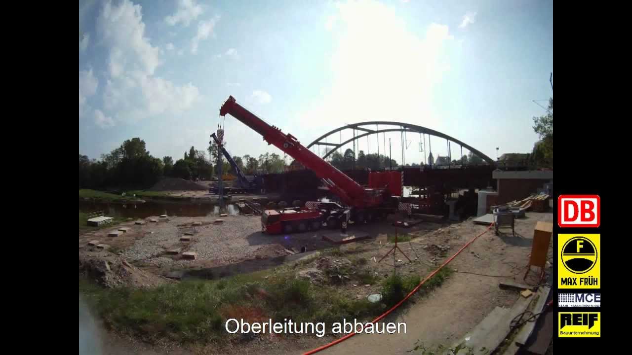 Zeitraffer Brückentausch Rastatt