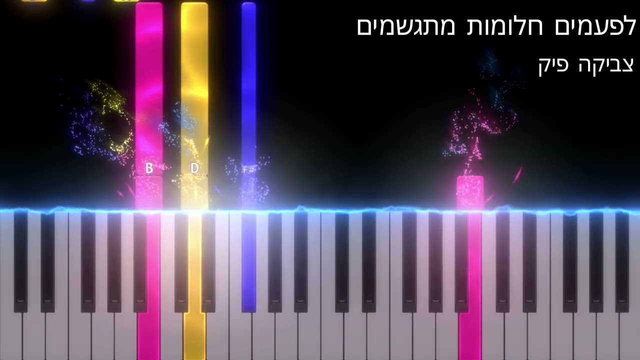 לפעמים חלומות מתגשמים - צביקה פיק | פסנתר למתחילים | תווים לפסנתר | אקורדים לפסתנר