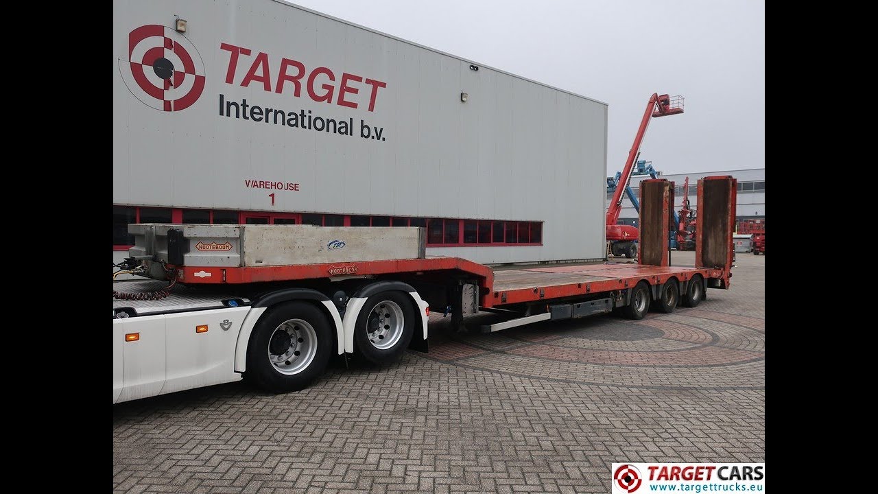 778988 NOOTEBOOM OSDS-48-03 SEMI 3-AXLE LOW LOADER LOWBED TRAILER 11-2011 RED