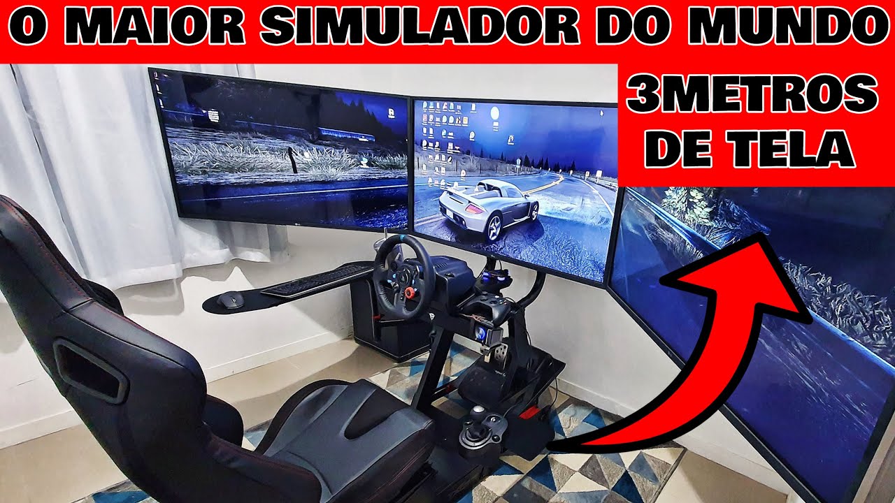 COCKPIT EXTREME SIMRACING 3 TELAS GIGANTES LOGITECH G29