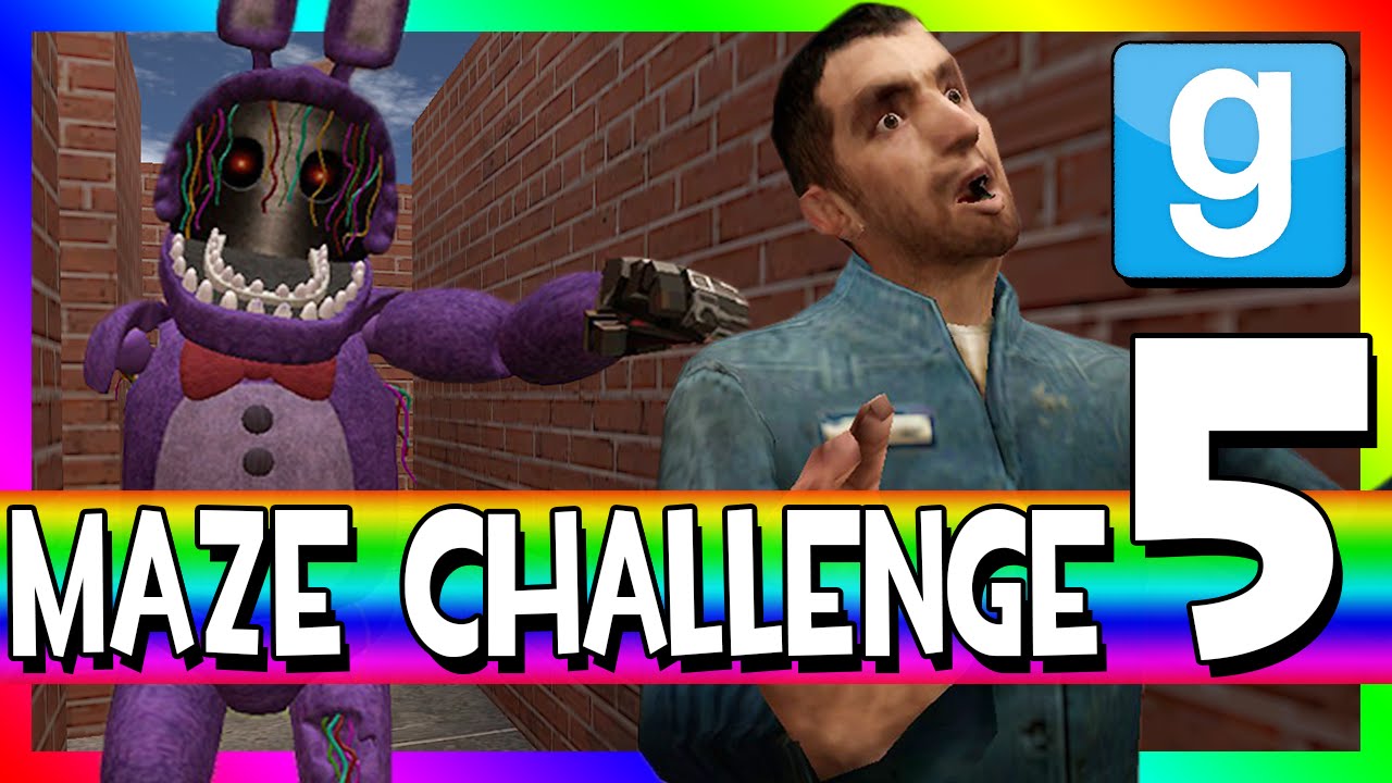 FIVE NIGHTS AT FREDDY'S WITHERED MAZE | Gmod Murder Maze Challenge (WARNING: JUMPSCARES!!!)