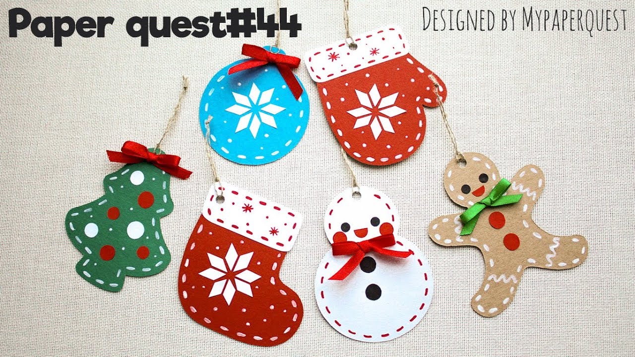 Новогодние Игрушки своими руками из картона | Украшения на елку | Easy DIY Christmas Decorations