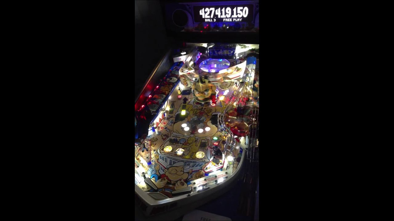 Popeye pinball - 2x wizard mode 2x failure in 1 game