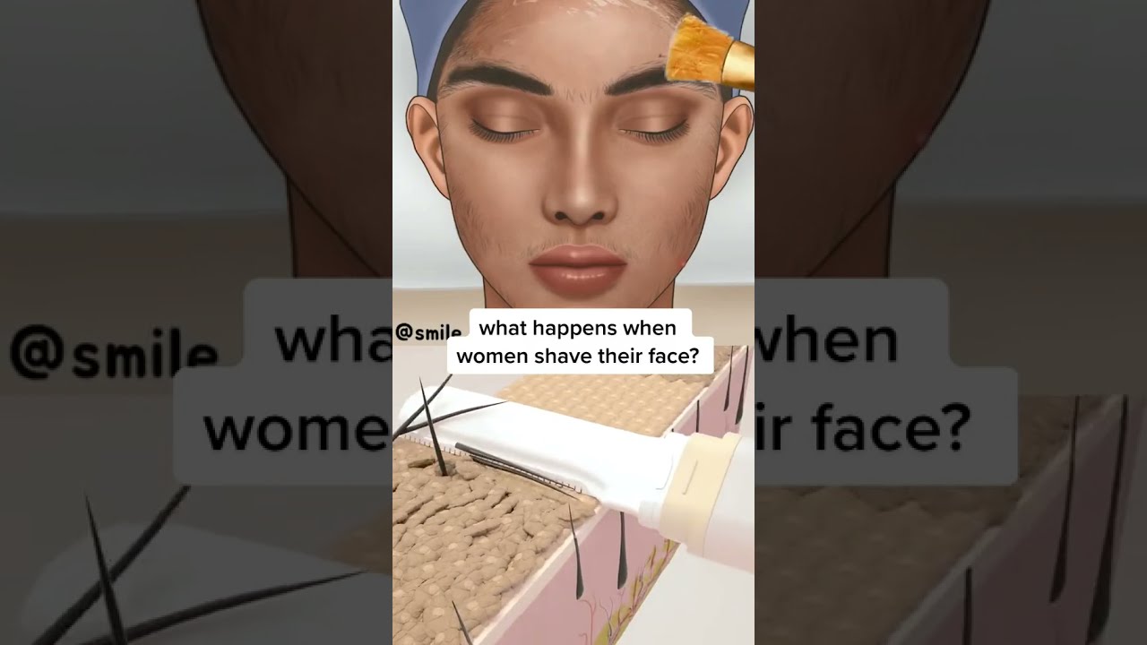 What happens when women shave their face? #shorts