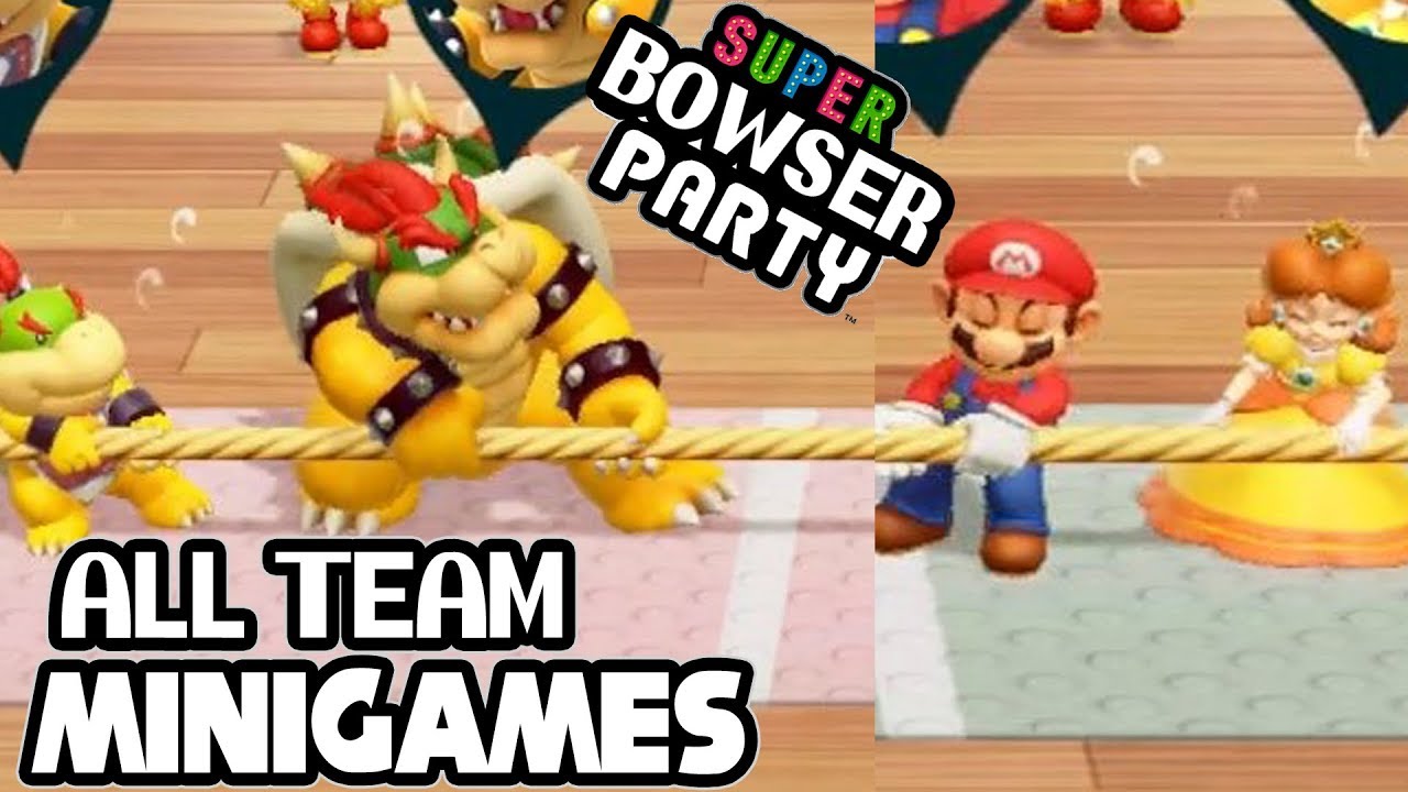 Super Mario Party All Team Minigames [2P] (With Bowser Obviously)