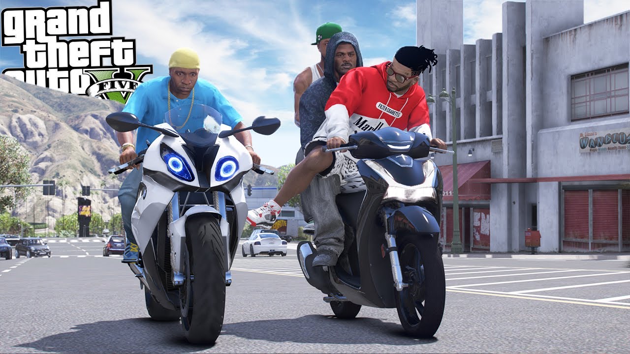 Rubo Moto Costose Con Franklin (in un modo incredibile) - GTA 5 MOD VITA DA GANGSTER (6) #6