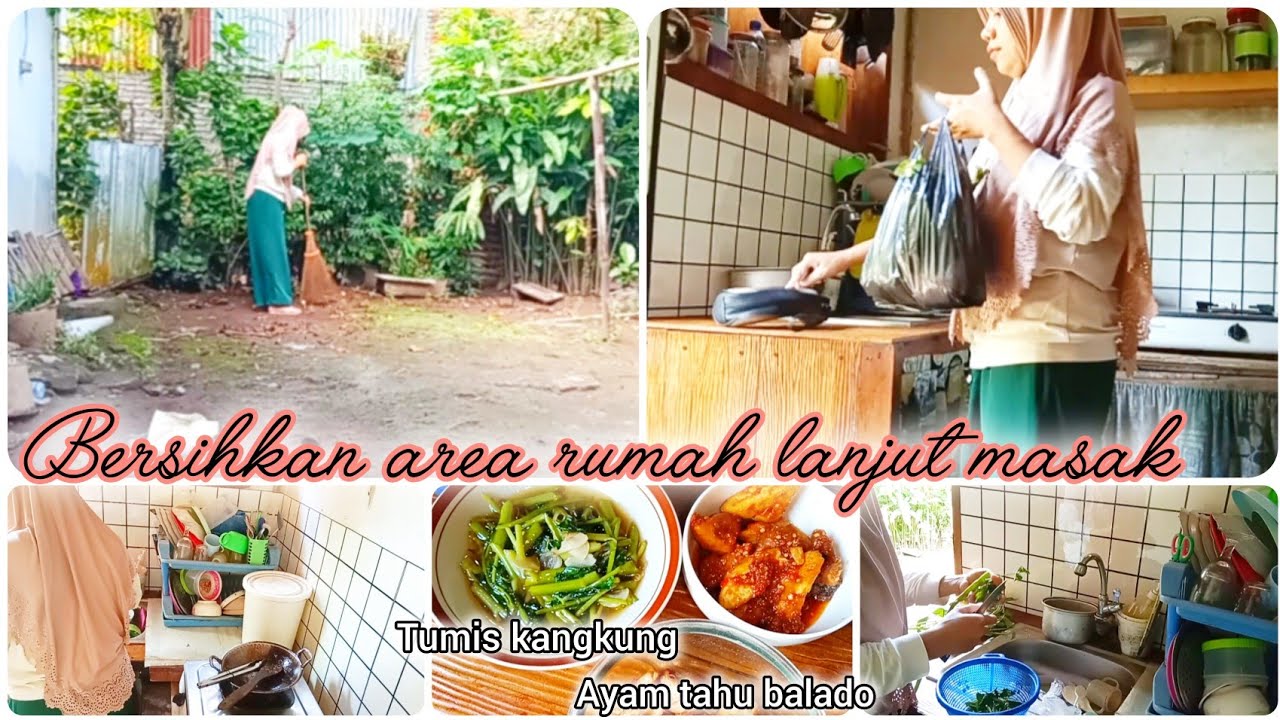 Bersih bersih rumah sederhana di desa🏡 lanjut masak untuk makan siang