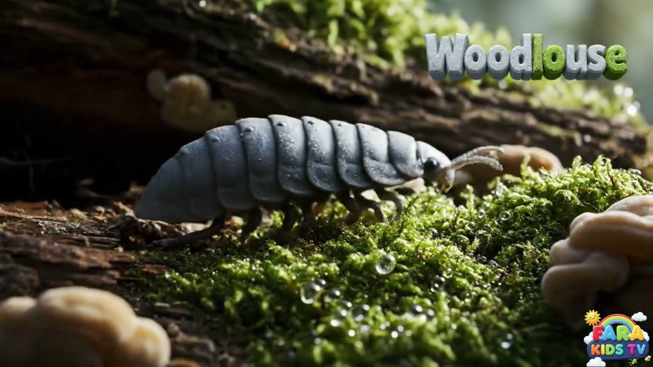 Crawling Insect Woodlouse! 🐞 | Tiny Insect Facts for Kids | Fun & Educational | 