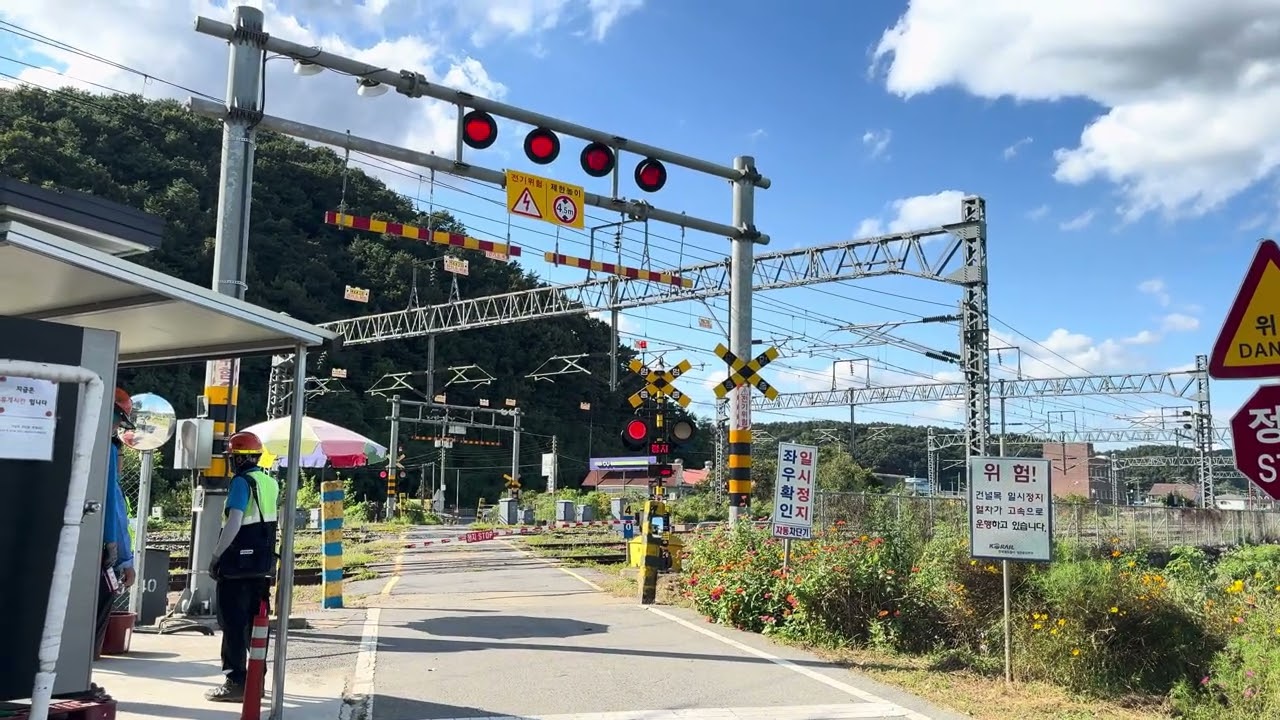 철길건널목 신안1건널목 경부선 ITX새마을호 Korea Railway Crossing