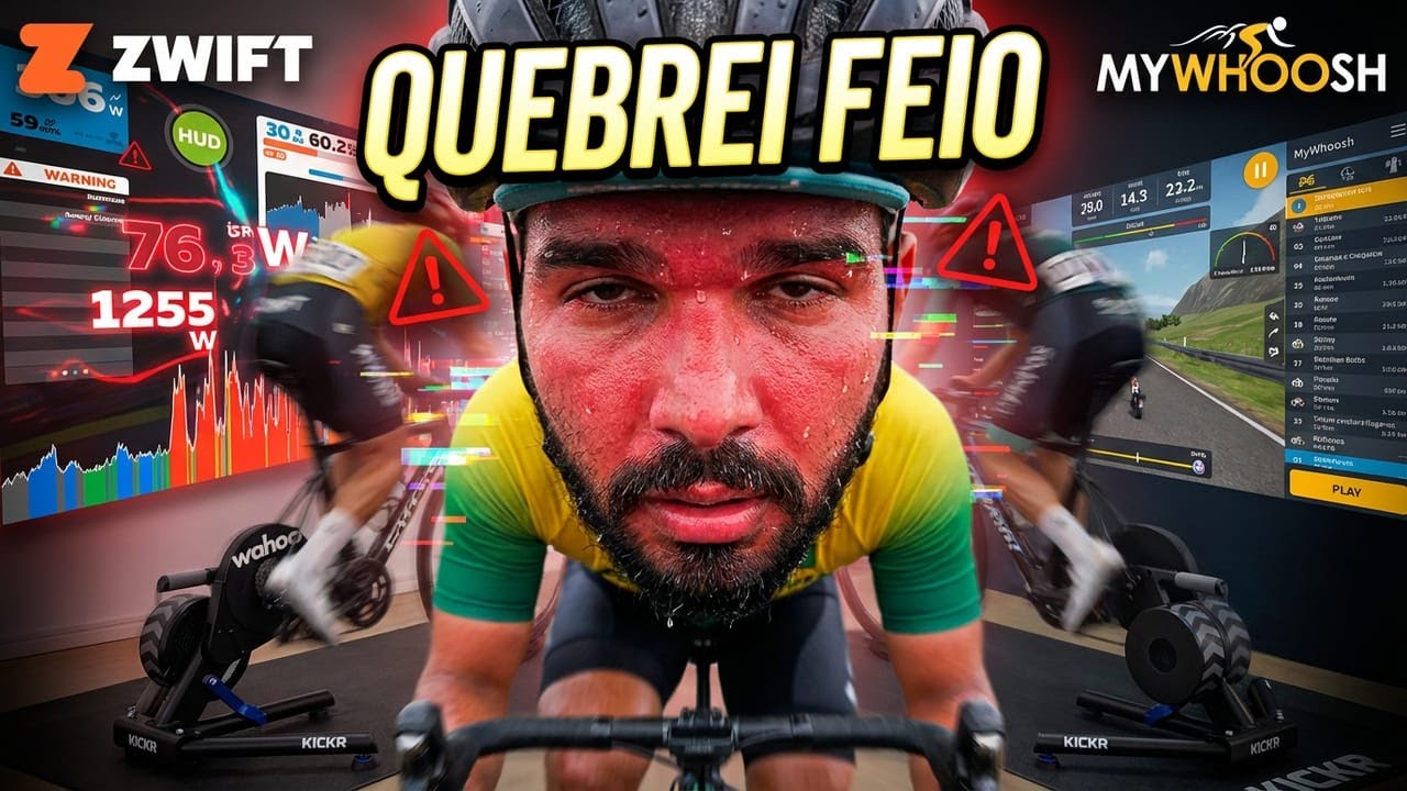 Corri DOENTE no Zwift e MyWhoosh… QUEBREI FEIO (LIVE REAÇÃO)