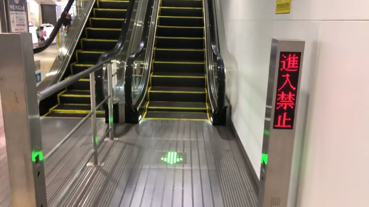 南海高石駅のエスカレーターその３【逆走防止ブザー作動】