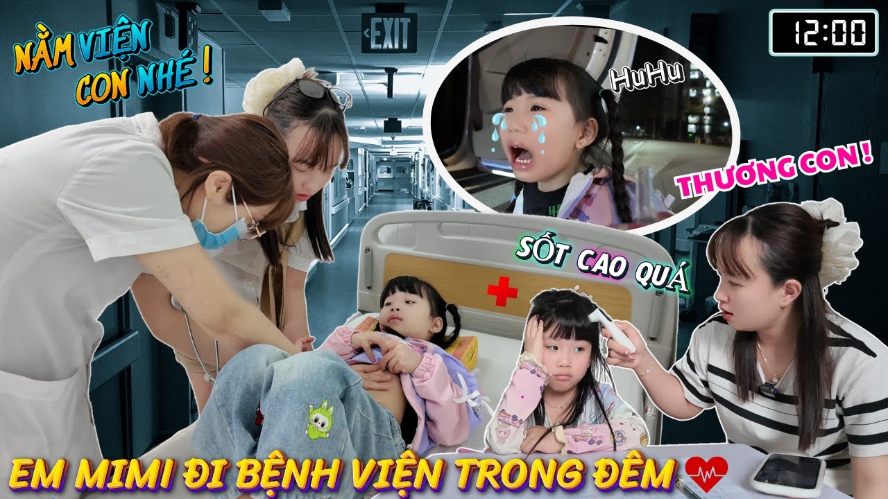 Em MiMi Bị Ốm Nặng Phải Vào Bệnh Viện Trong Đêm Vì Sốt Và Nôn Nhiều Khiến Mẹ Huế Và Bố Hoàng Lo Lắng
