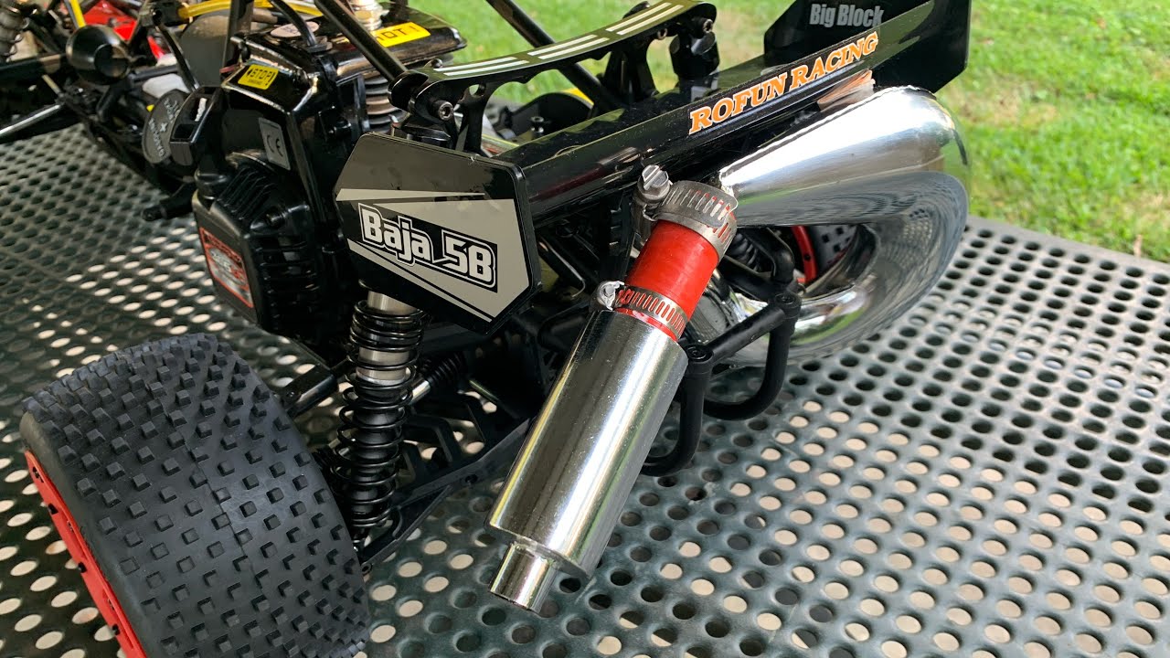 Rovan Baja Rc Silencer Muffler Installed