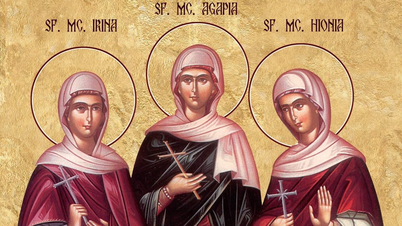 🔴 LIVE 4K: Sf&acirc;nta Liturghie - Sfintele Mucenițe fecioare Agapia, Irina și Hionia #16aprilie