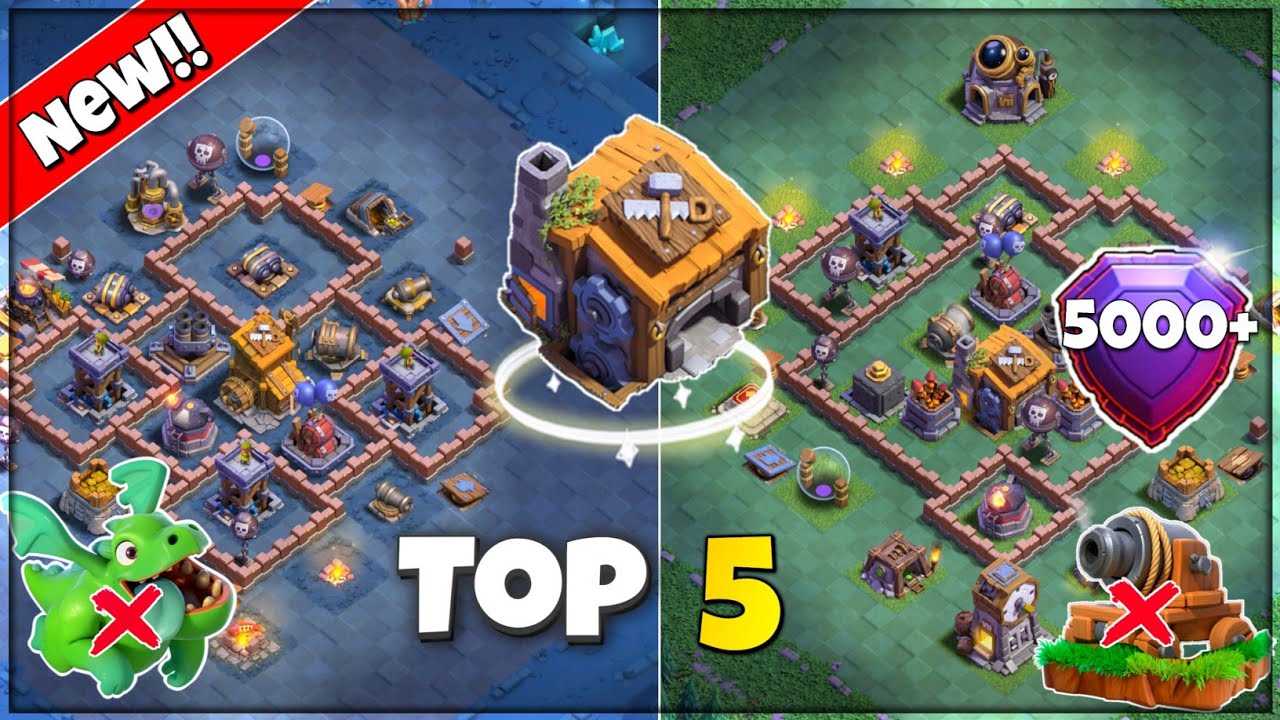 TOP 5! New Builder Hall 7 (Bh7) Base Layout + Copy Link 2025  | Builder Hall 7 Anti Witch Base - COC