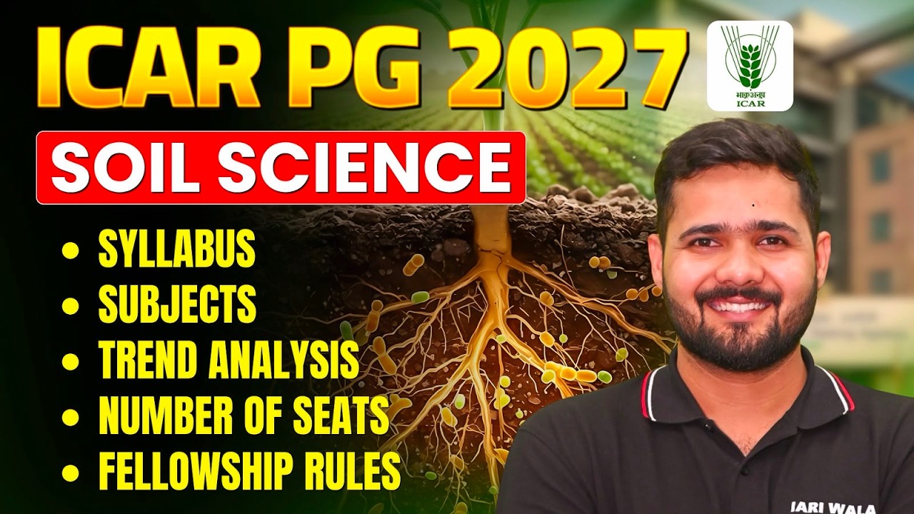 ICAR PG (JRF) 2027 Soil Science | Syllabus, Seats, Fellowship & Strategy | By IARI WALA