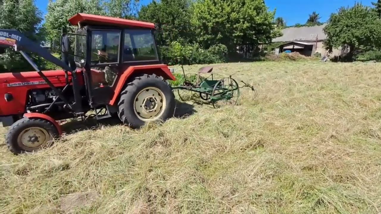 Będzie kosiła czy nie?! - czyli sianokosy trawiarką osą oraz przetrząsanie siana.