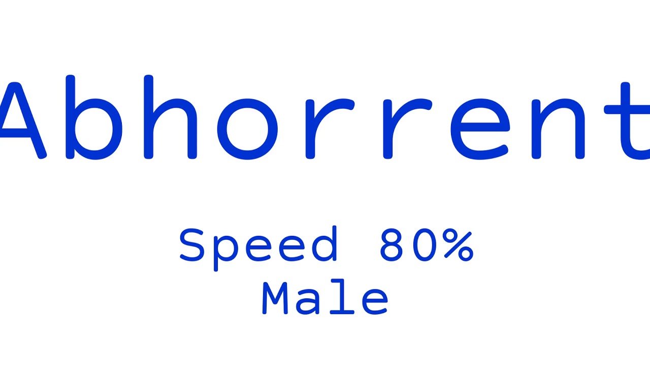 How To Pronounce Abhorrent in US English
