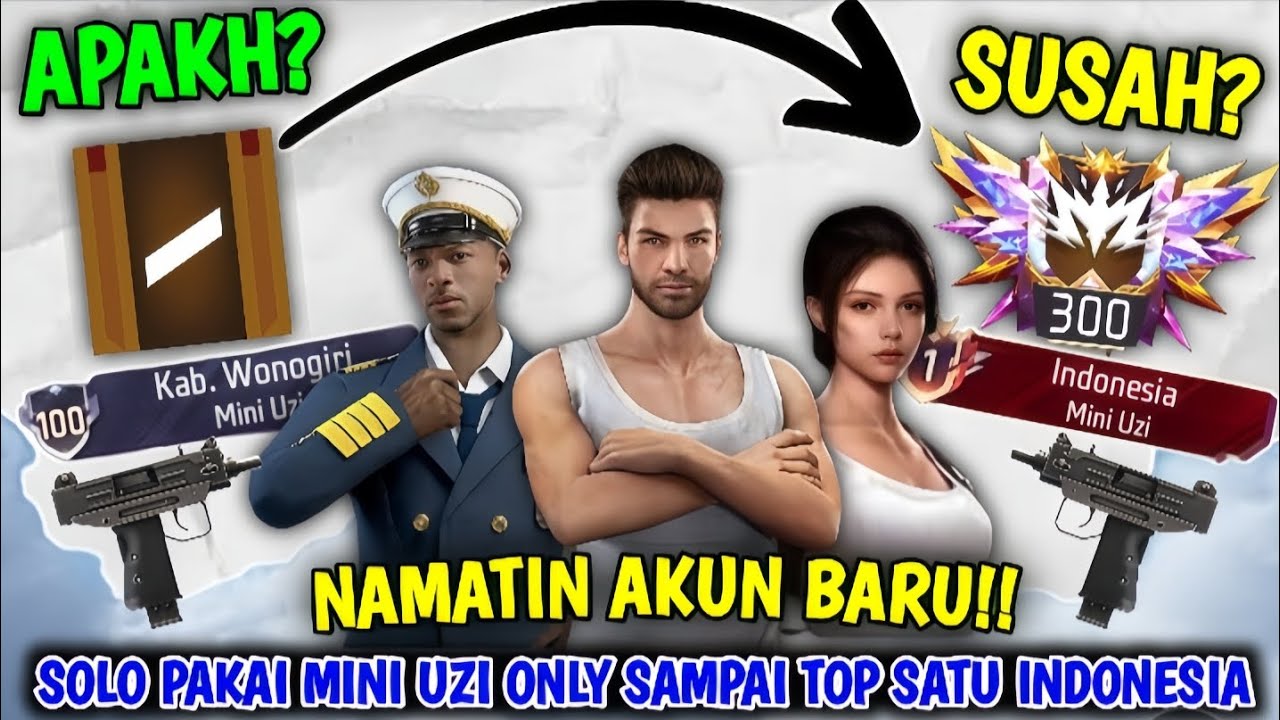 NAMATIN AKUN BARU FF DARI RENK BRONZE SAMPAI HEROIK  TAPI SOLO ONLY |BR RANK S49