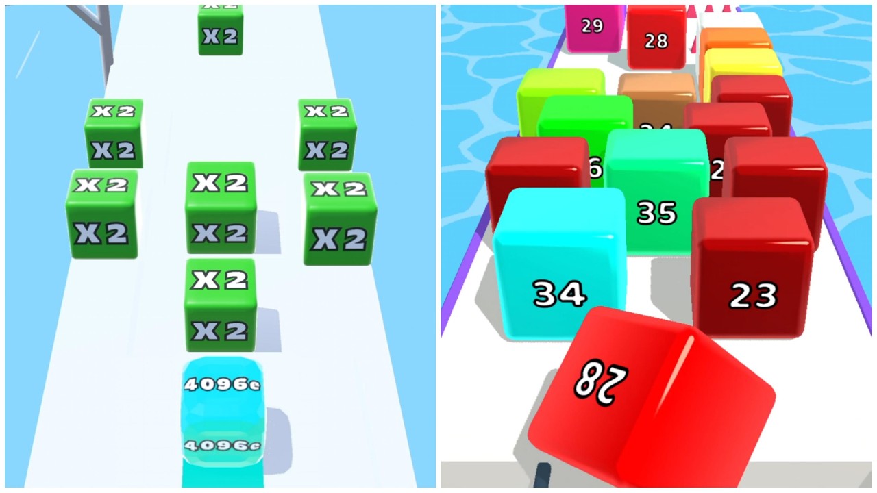 Jelly Run 2048 vs Marble Run 😍 Satisfying ASMR Gameplay | Ultimate Merge Race! Lvl-7