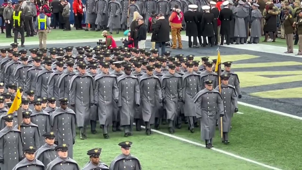 West Point Corps of Cadets' March on During#ArmyNavyGame 2023 at #gillettestadium