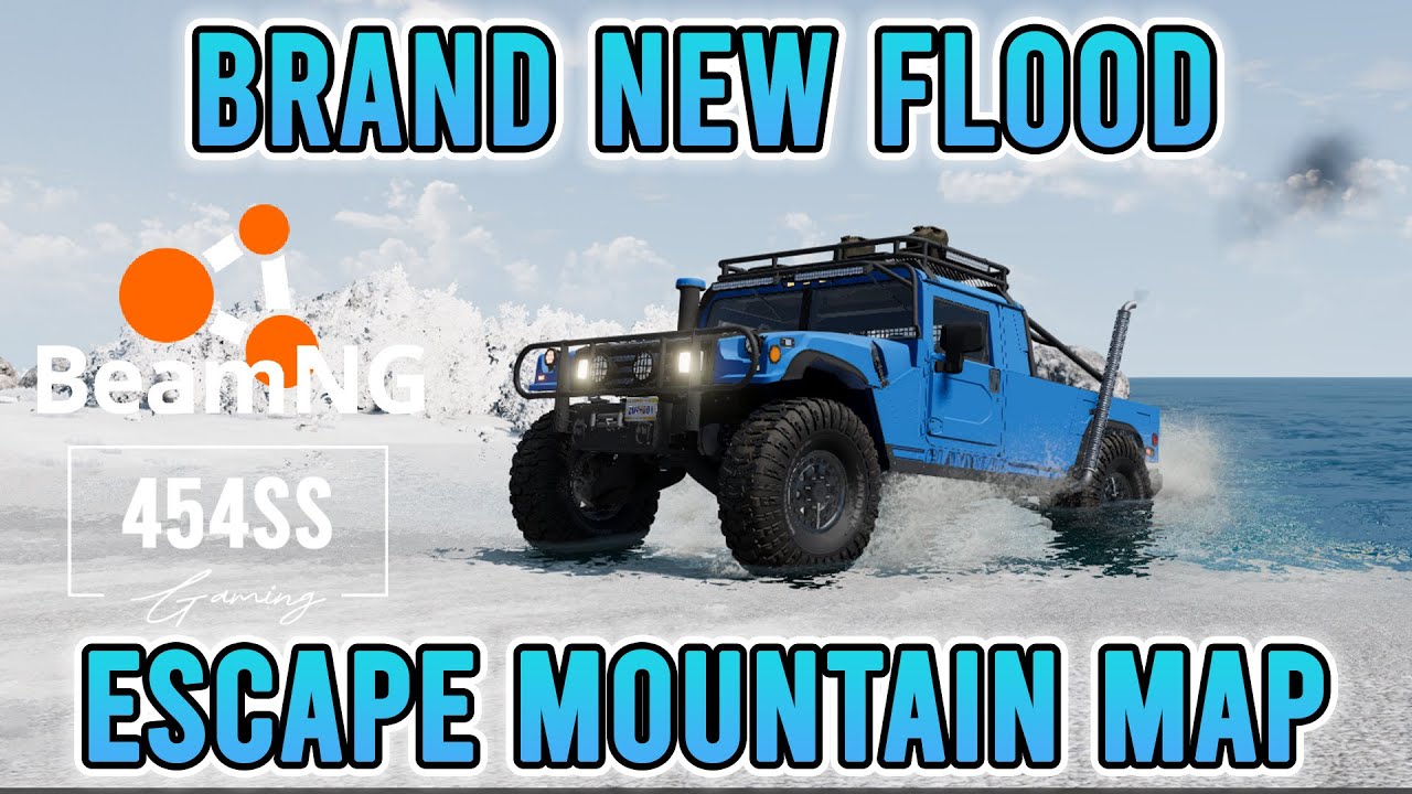 NEW Flood Escape Mountain Map Mod in BeamNG