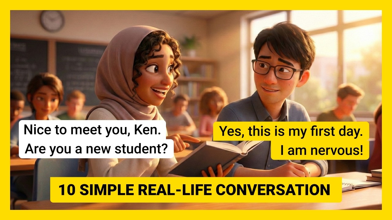 10 Easy English Conversations for Meeting Friends | Real Life Dialogues A1-A2