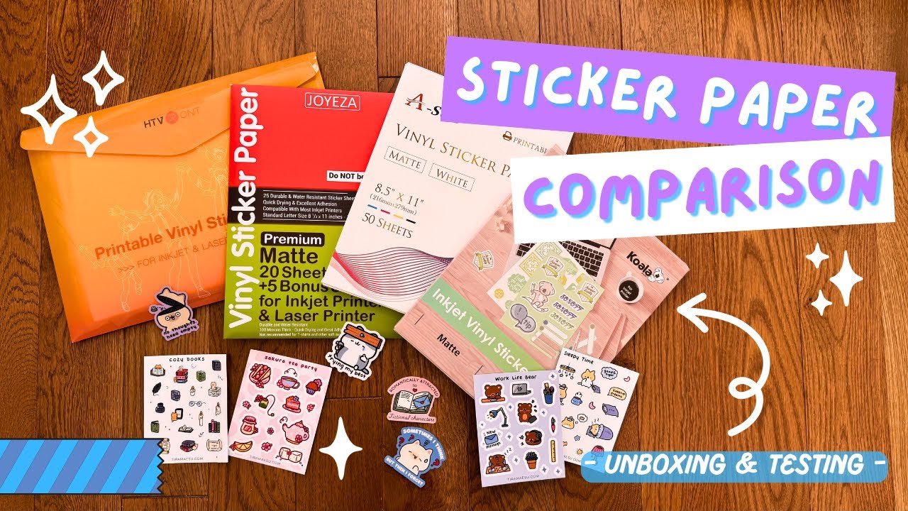 🤔 Which Sticker Paper is the best? Joyeza vs HTVront vs Koala vs A Sub! Unboxing & first impressions