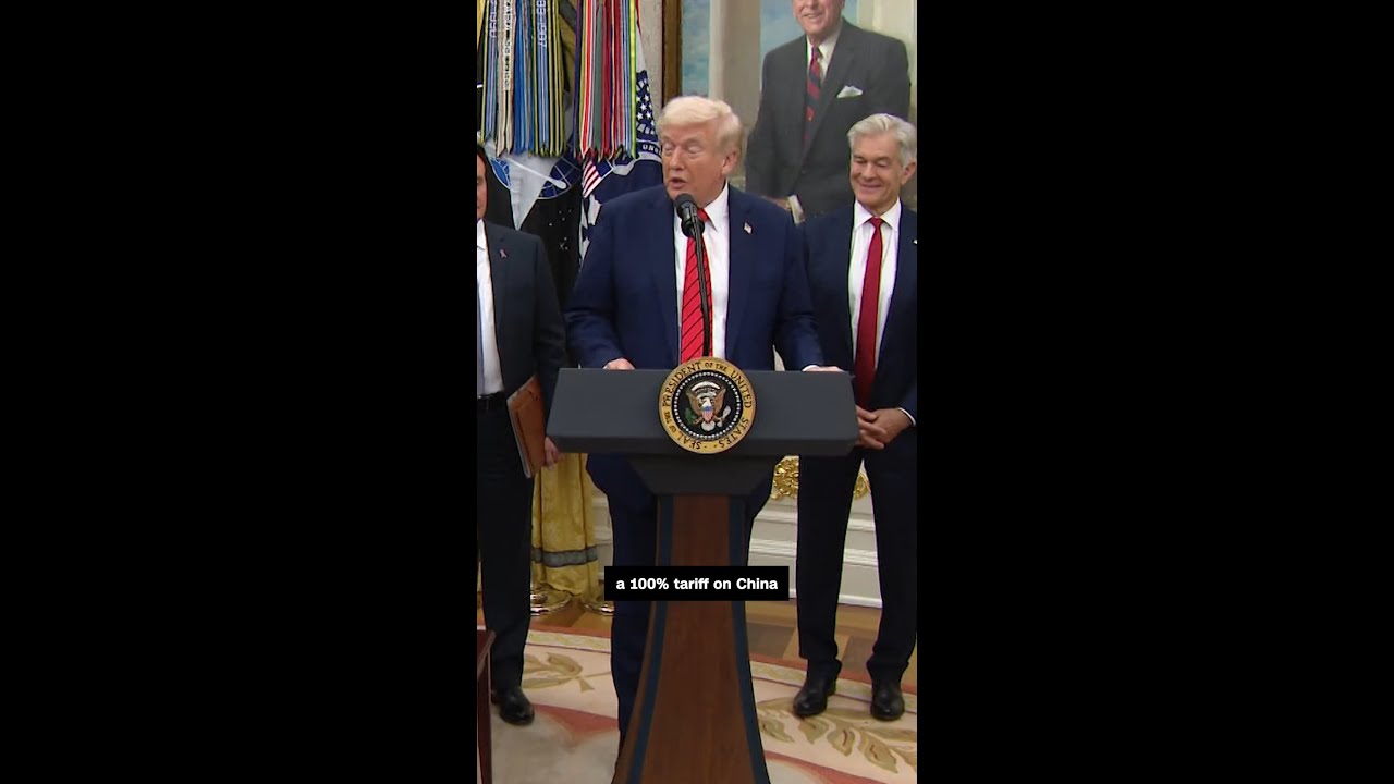 Trump announces new 100% tariff on China, escalating trade war