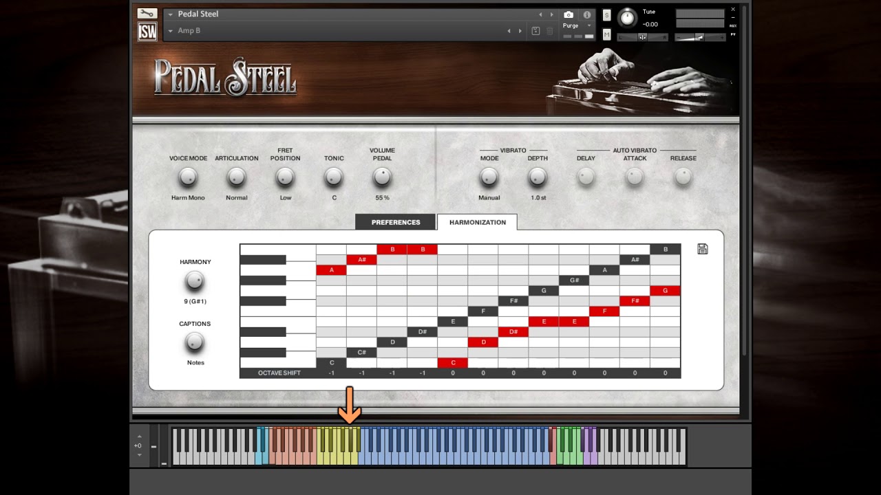 Учебник по гармонизации PEDAL STEEL (Kontakt Player, VST, AU, AAX)