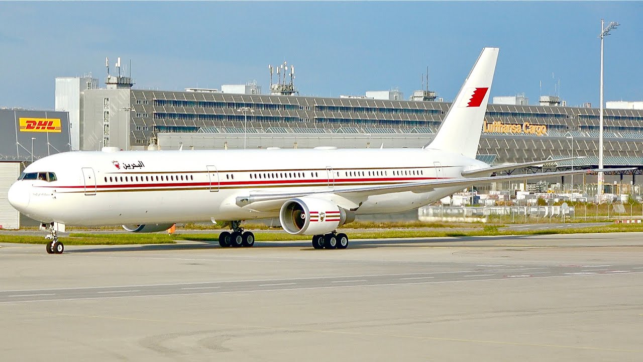 RARE! Bahrain Royal Flight Boeing 767-400ER (A9C-HMH) Arrival at Munich Airport!