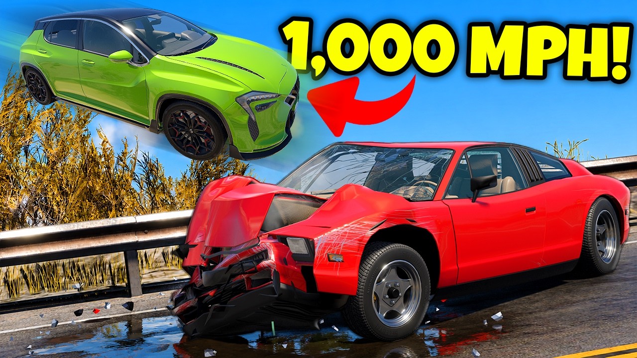 1,000 MPH Traffic + New Crash Effects Are WILD! (BeamNG Drive)