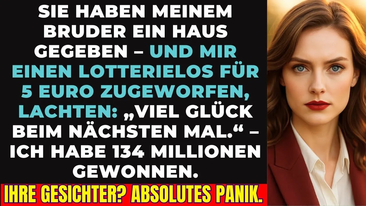 Mein Bruder bekam ein Haus – ich nur ein Lottoticket. Dann gewann ich 134 Millionen...