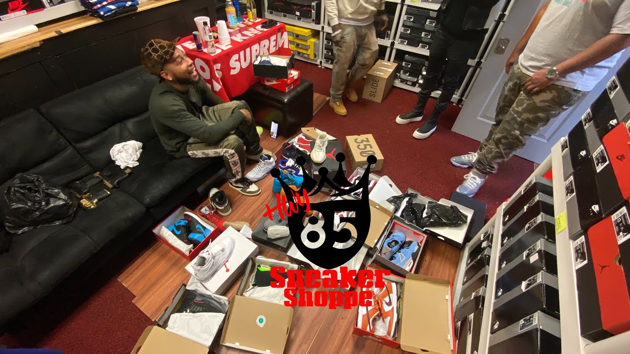 Jacob Latimore, Erica Banks, & Serayah Sneaker Shopping At HWY 85 Sneaker Shoppe