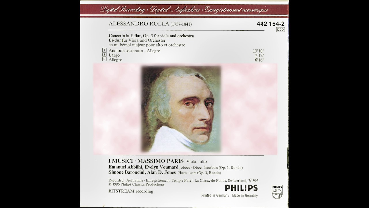 Alesandro rolla concierto para viola en mi mayor  opus 3