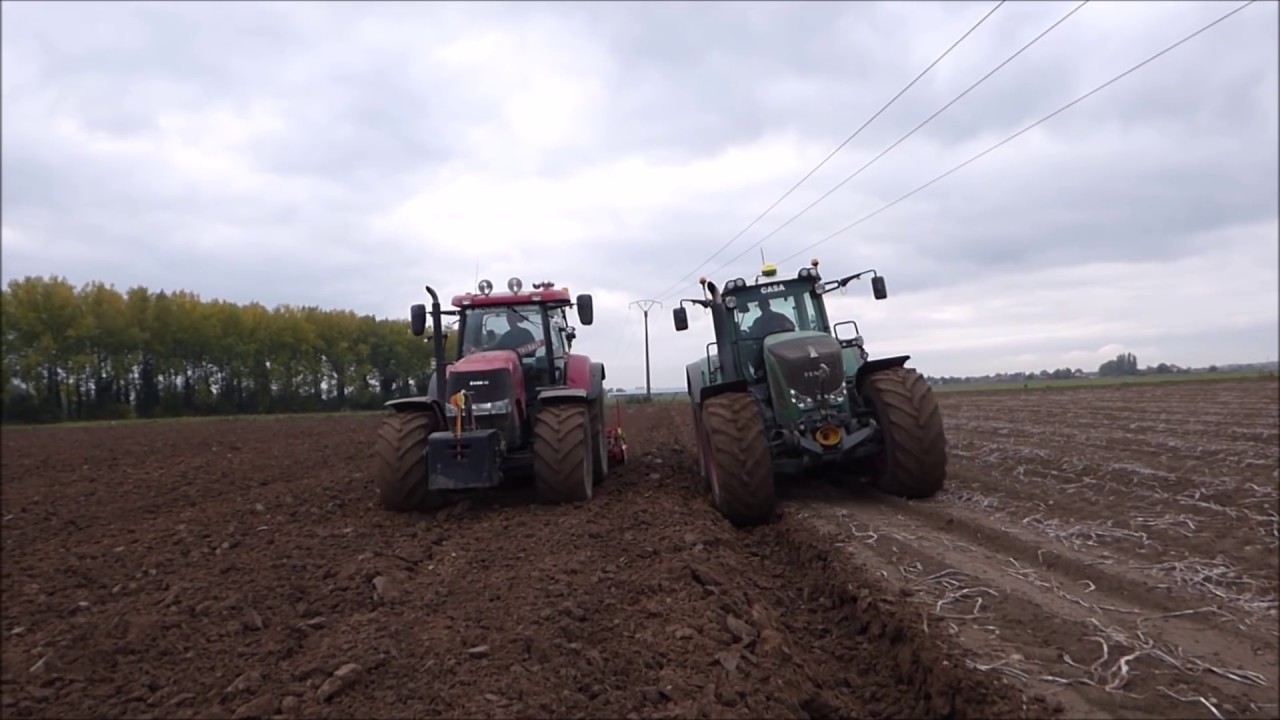 Fendt 936 Vario et Lemken tansanit ; Case IH Puma cvx ; chantier des semis de blé 2k16