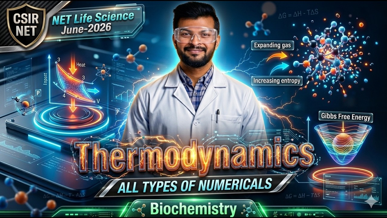 Thermodynamics | CSIR NET Life Science | DBT | GATE | Biochemistry