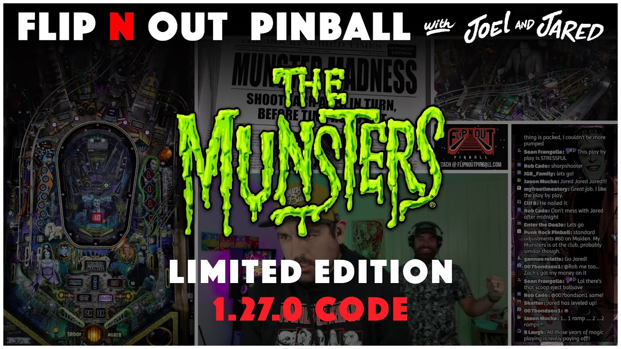🔴LIVE - The Munster Pinball Limited Edition by Stern Pinball