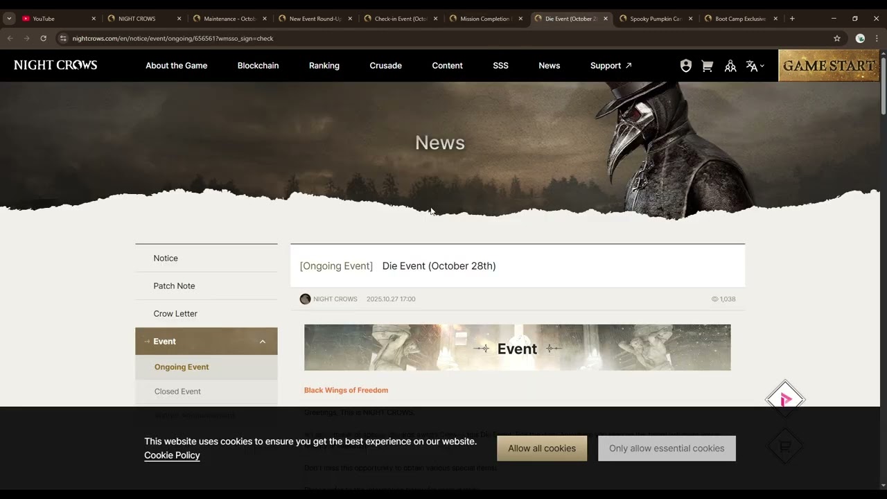 NIGHT CROWS PATCH NOTE OCTOBER 10, 2025