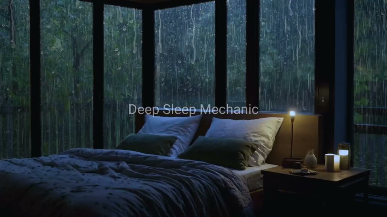 Мягкие звуки дождя ASMR в тихой уютной комнате для глубокого сна и снятия стресса