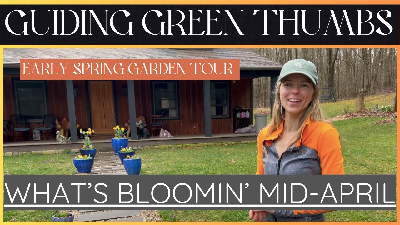 EARLY SPRING GARDEN TOUR / PICKING DAFFODILS / FLOWER BED MAINTENANCE //WHAT'S BLOOMIN' MID-APRIL