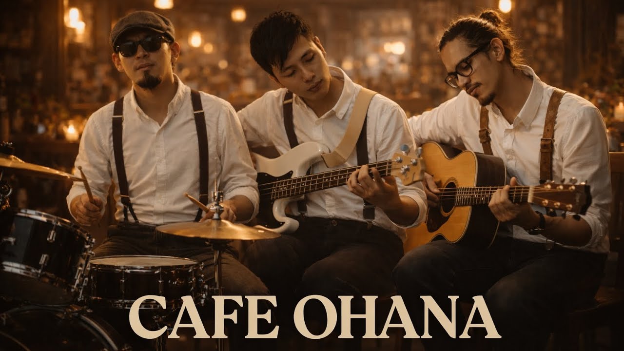 Cafe ohana,blue skies turning grey × ohana 