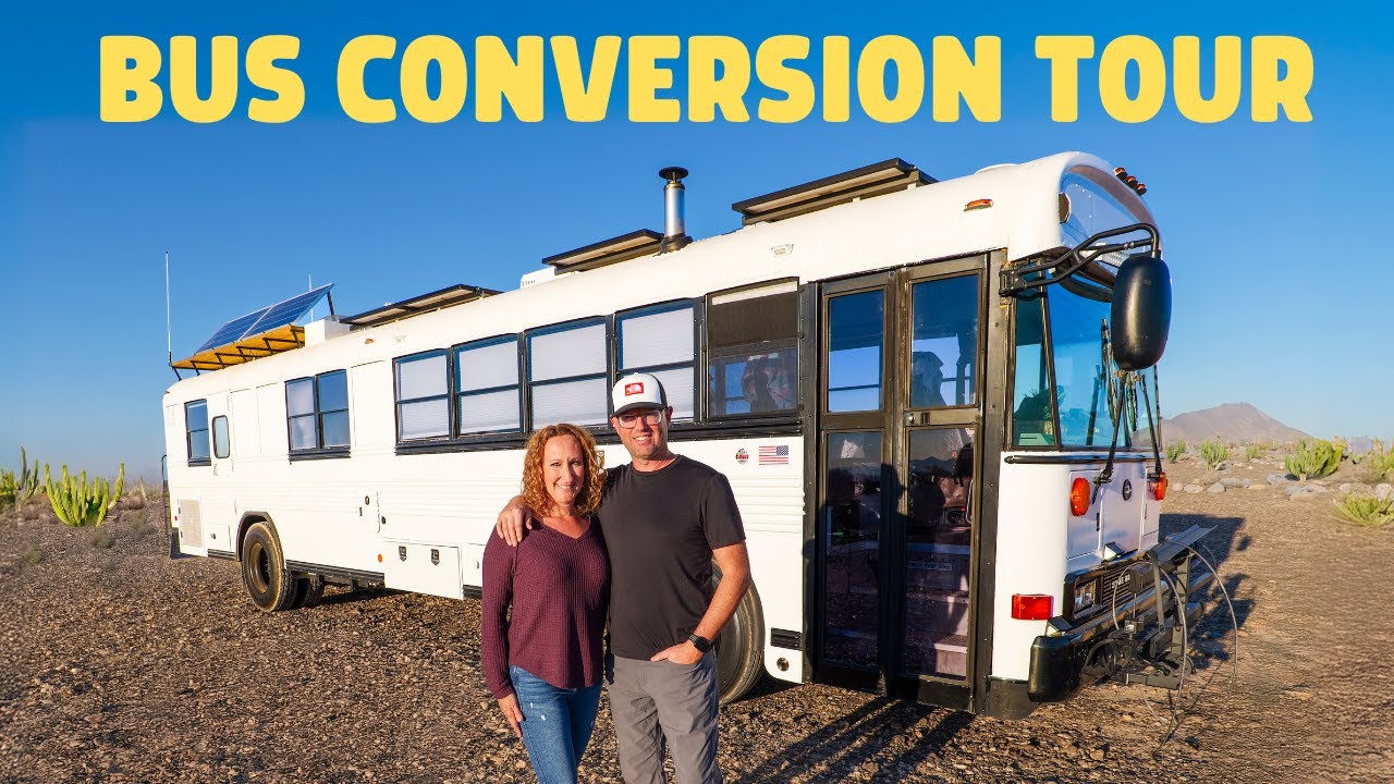 Their Home is a Bright and Beautiful Bus Conversion