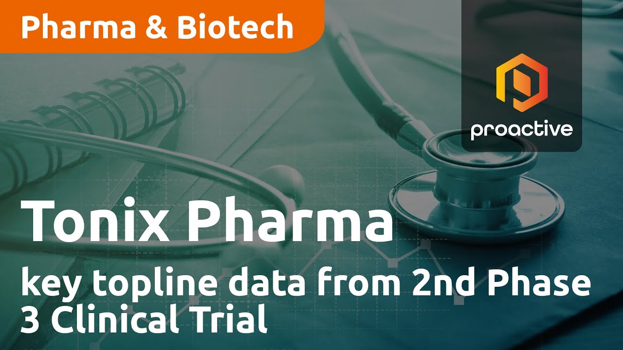 Tonix Pharmaceuticals announces key topline data from 2nd Phase 3 Clinical Trial of TNX-102 SL