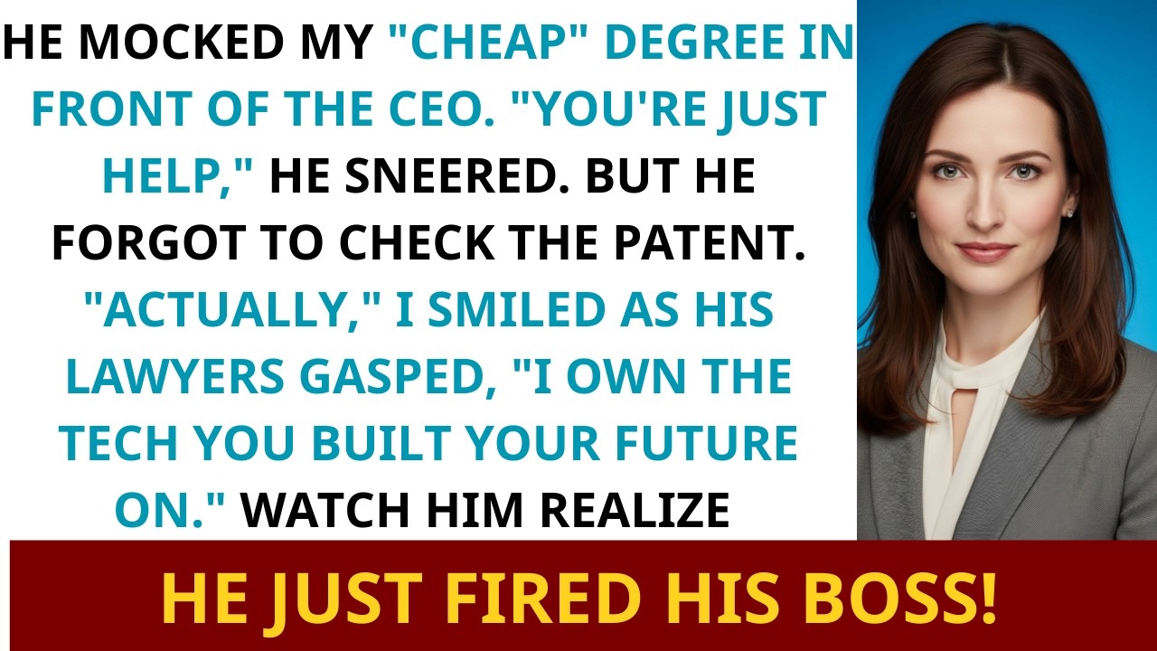 The CEO’s Son Mocked My Degree — Then Learned I Owned the Patent Behind His Product