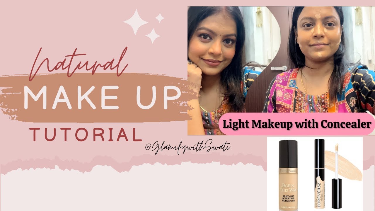LIGHT MAKEUP LOOK✅ WITHOUT USING FOUNDATION | WEDDING GUEST TUTORIAL | @GlamifywithSwati